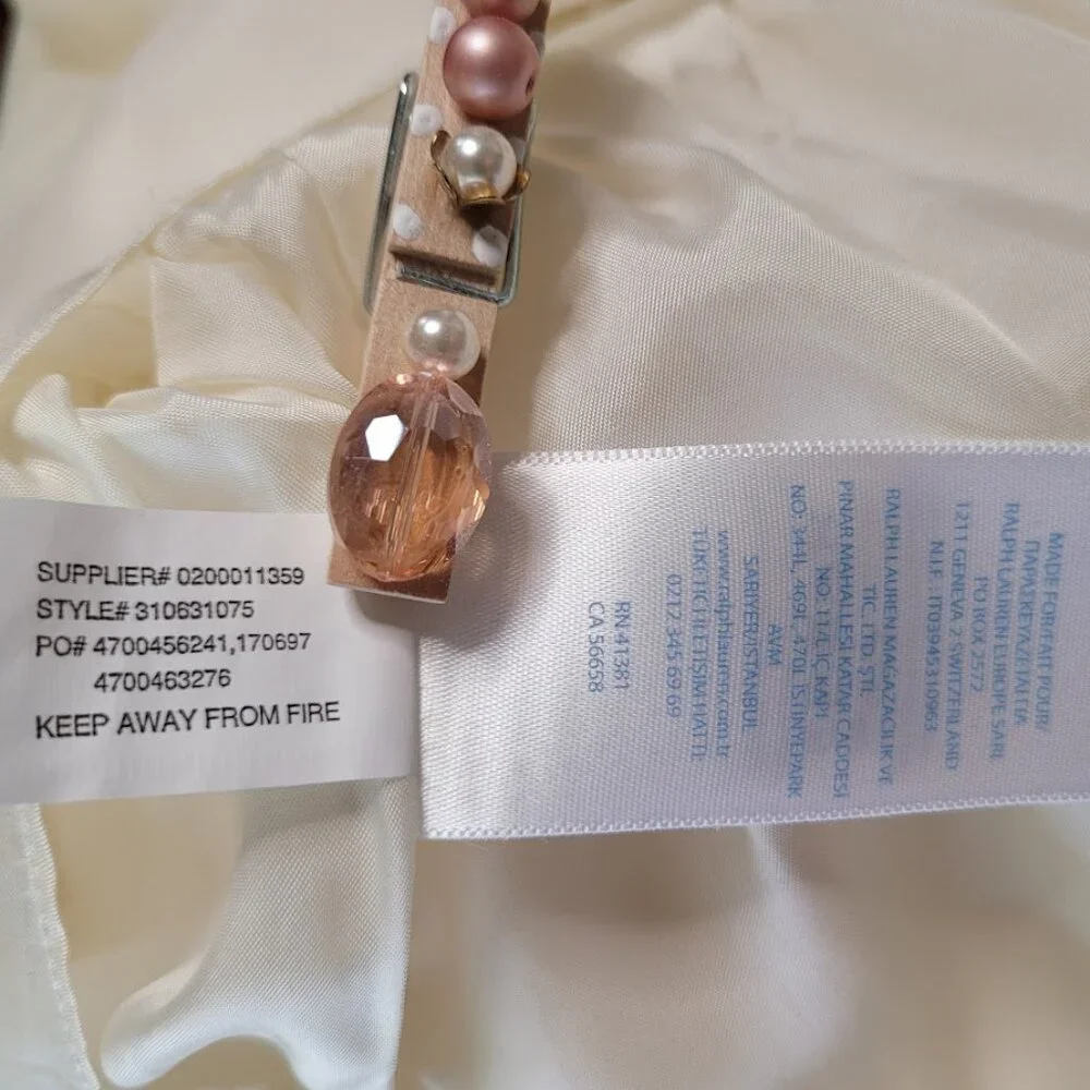 Ralph Lauren Little Girls Formal/Baptism/Christening/Holiday Dress 12M